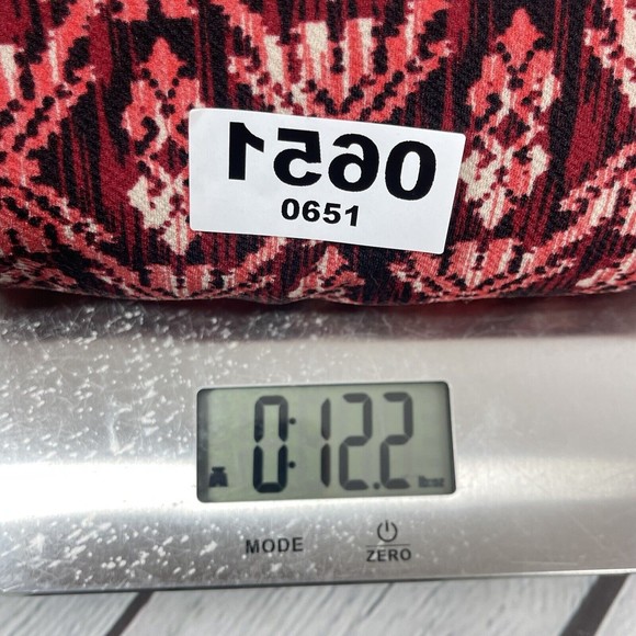 LuLaRoe Dress Dress XL Fit Flare Artsy Munroe Pink Red Skater Stretch - Picture 13 of 13